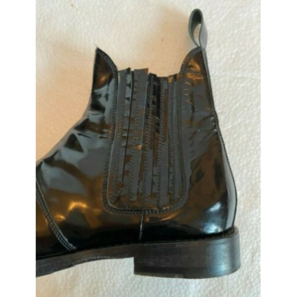 Daryl K Black Patent Leather Chelsea Boots SZ 6 - Picture 9 of 10